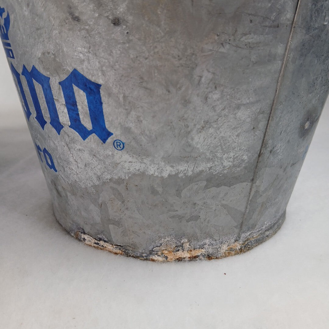 Lot Of 2 Corona Extra Tin Beer Bucket Handle Man Cave Bar Cryetal Metal Party