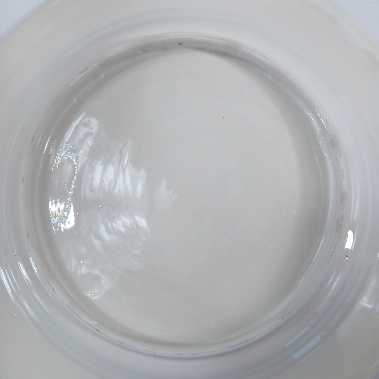 12" Hand Painted Ceramic Serving Platter Floral Design Unmarked Artisan Pottery