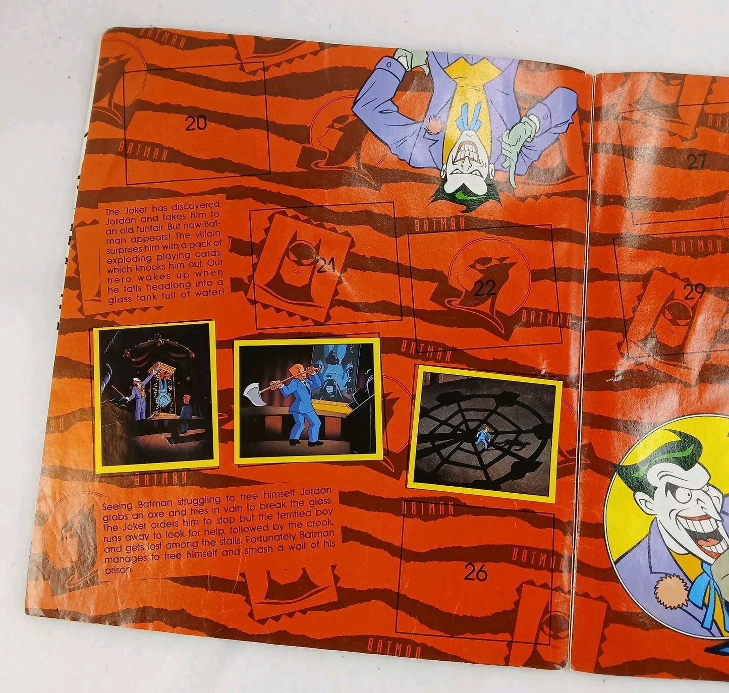 1993 Batman Sticker Album Vintage Incomplete Panini