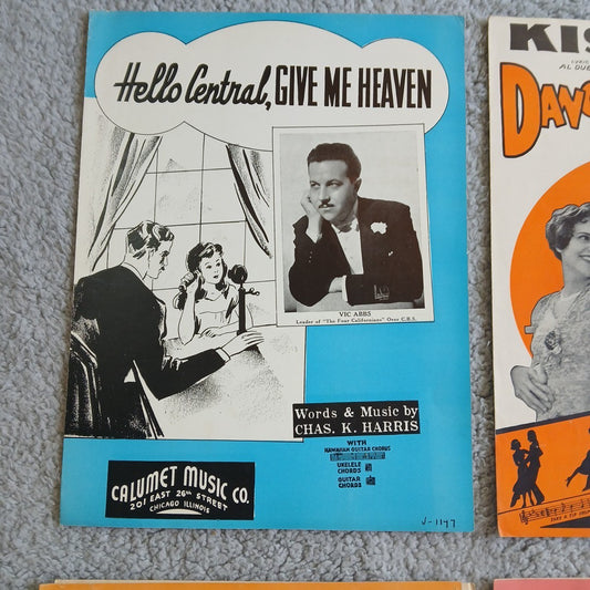 16pc Lot 1920-43 Antique Music Sheet Music. Retro Graphics Theater Design Vtg