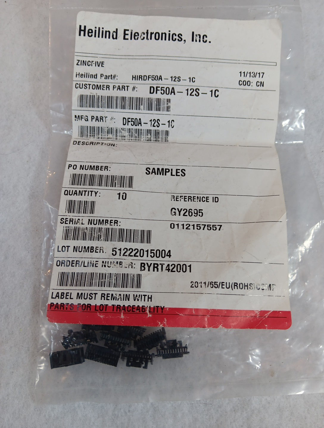 8pcs new for HRS connector housing DF50A-12S-1C 1.0mm pitch 12pin 12P #WD1*