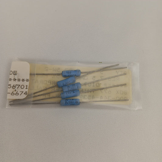 100x Panasonic ERX-2SJ7R5 7.5 Ohm 2W 5% Metal Oxide Resistors New Sealed