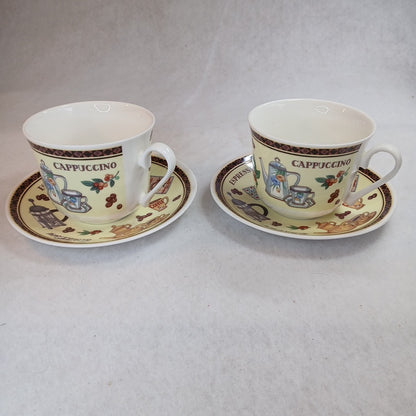 1998 Roy Kirkham Set Of 2 Fine Bone China Coffee Arabica Cup  Saucer set England
