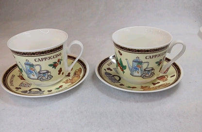 1998 Roy Kirkham Set Of 2 Fine Bone China Coffee Arabica Cup  Saucer set England