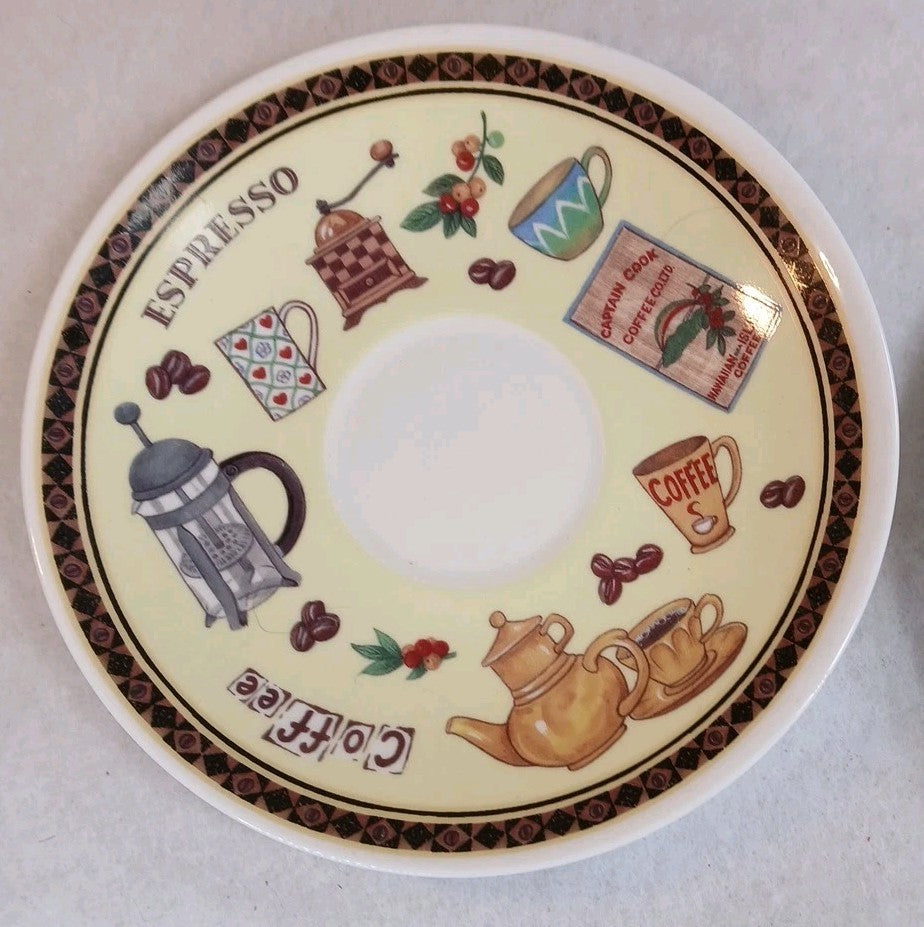 1998 Roy Kirkham Set Of 2 Fine Bone China Coffee Arabica Cup  Saucer set England