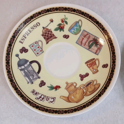 1998 Roy Kirkham Set Of 2 Fine Bone China Coffee Arabica Cup  Saucer set England