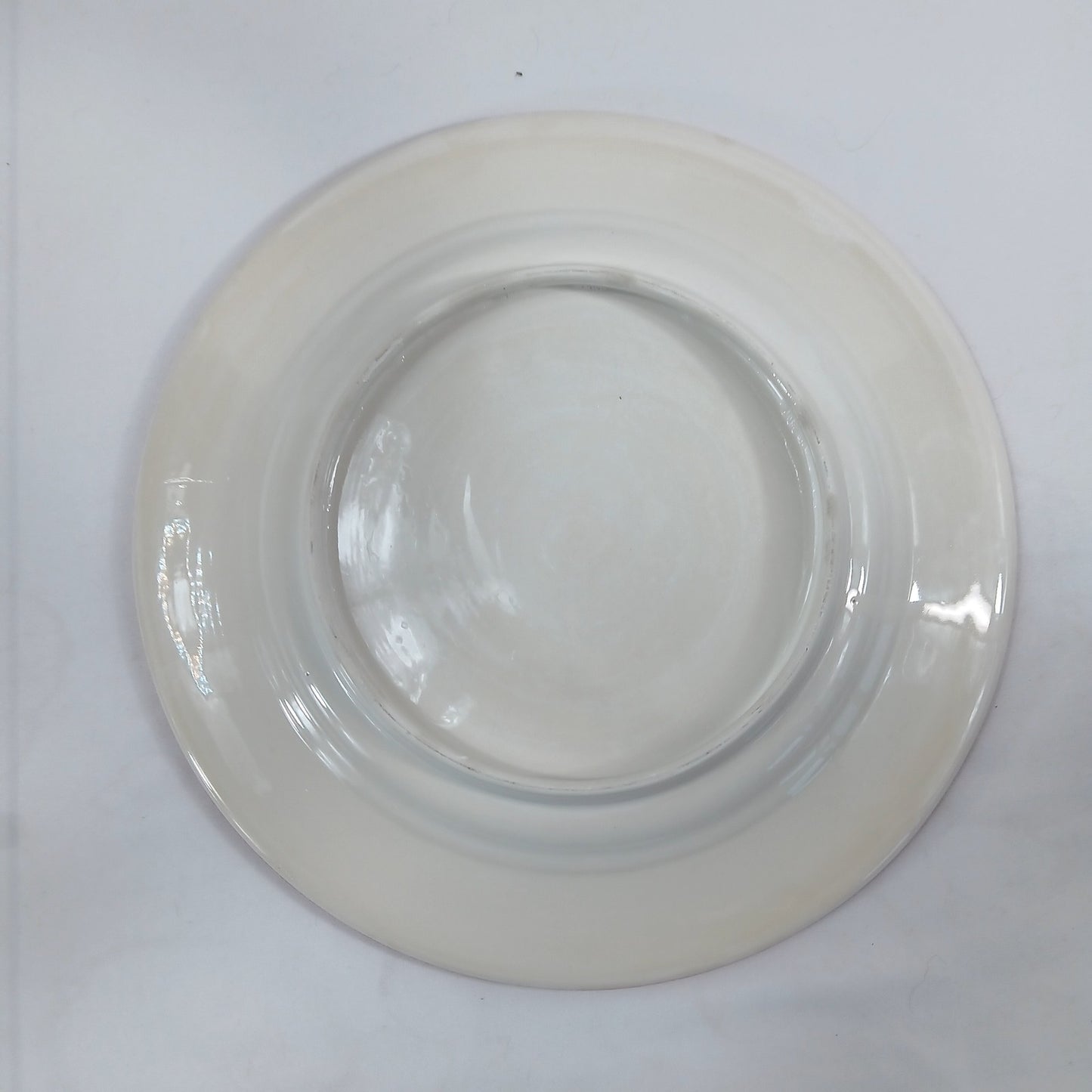 12" Hand Painted Ceramic Serving Platter Floral Design Unmarked Artisan Pottery