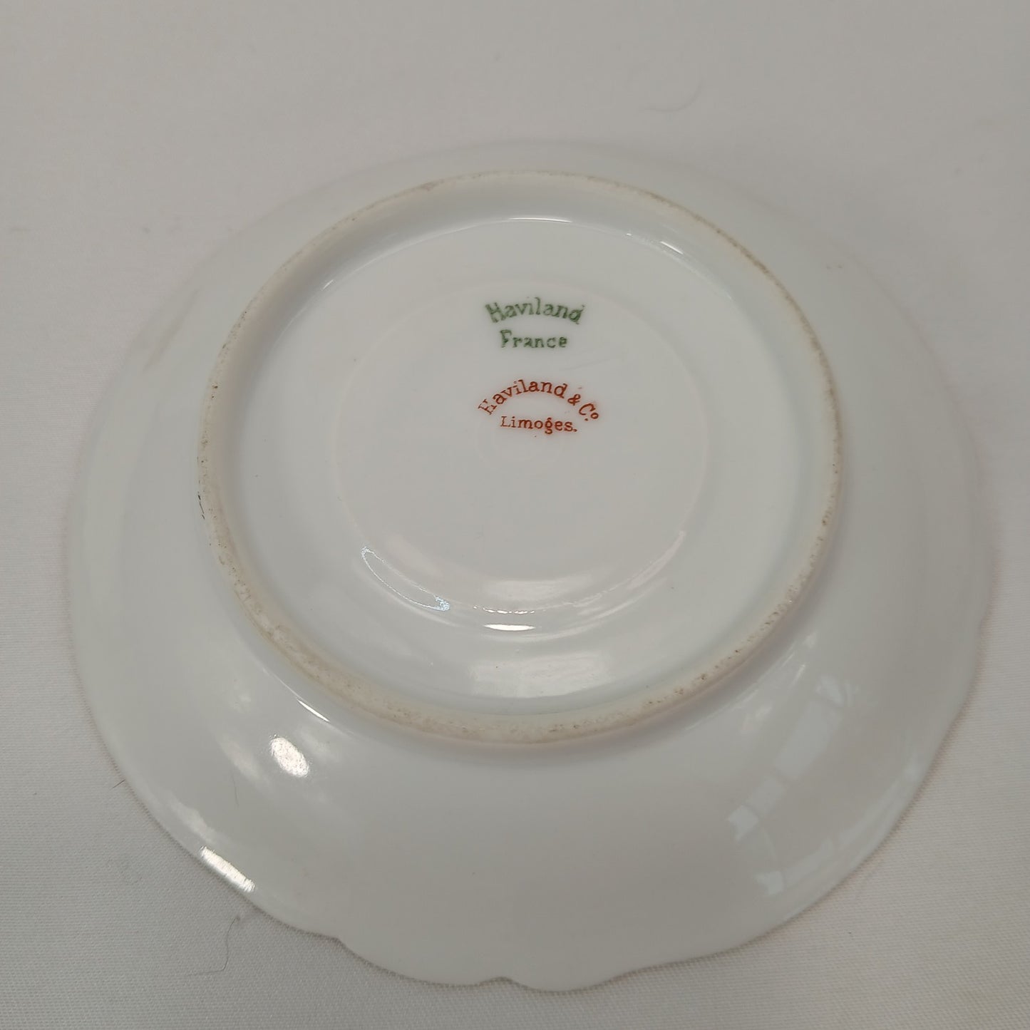 4.25" Haviland & Co. Limoges France Gold Trim Porcelain Saucer Vintage