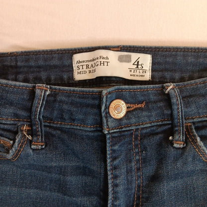 ABERCROMBIE & FITCH Jeans Skinny Ankle Mid Rise Blue Size W27  H29 4S GOOD