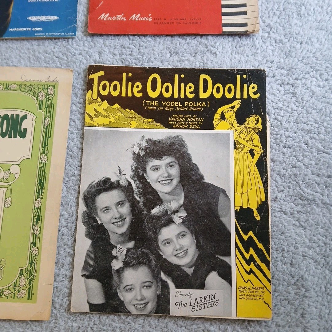 16pc Lot 1920-43 Antique Music Sheet Music. Retro Graphics Theater Design Vtg