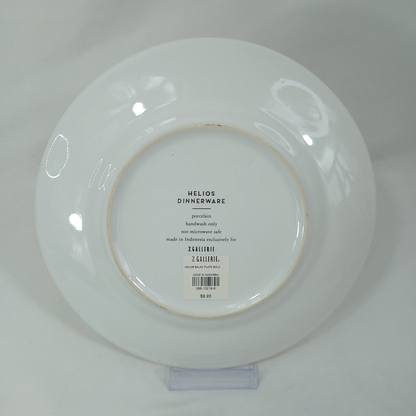 🍽️ Set of 6 Z Gallerie Helios Gold Porcelain Salad Plates 8" New Never Used 🍽️