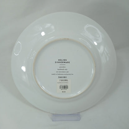 🍽️ Set of 6 Z Gallerie Helios Gold Porcelain Salad Plates 8" New Never Used 🍽️