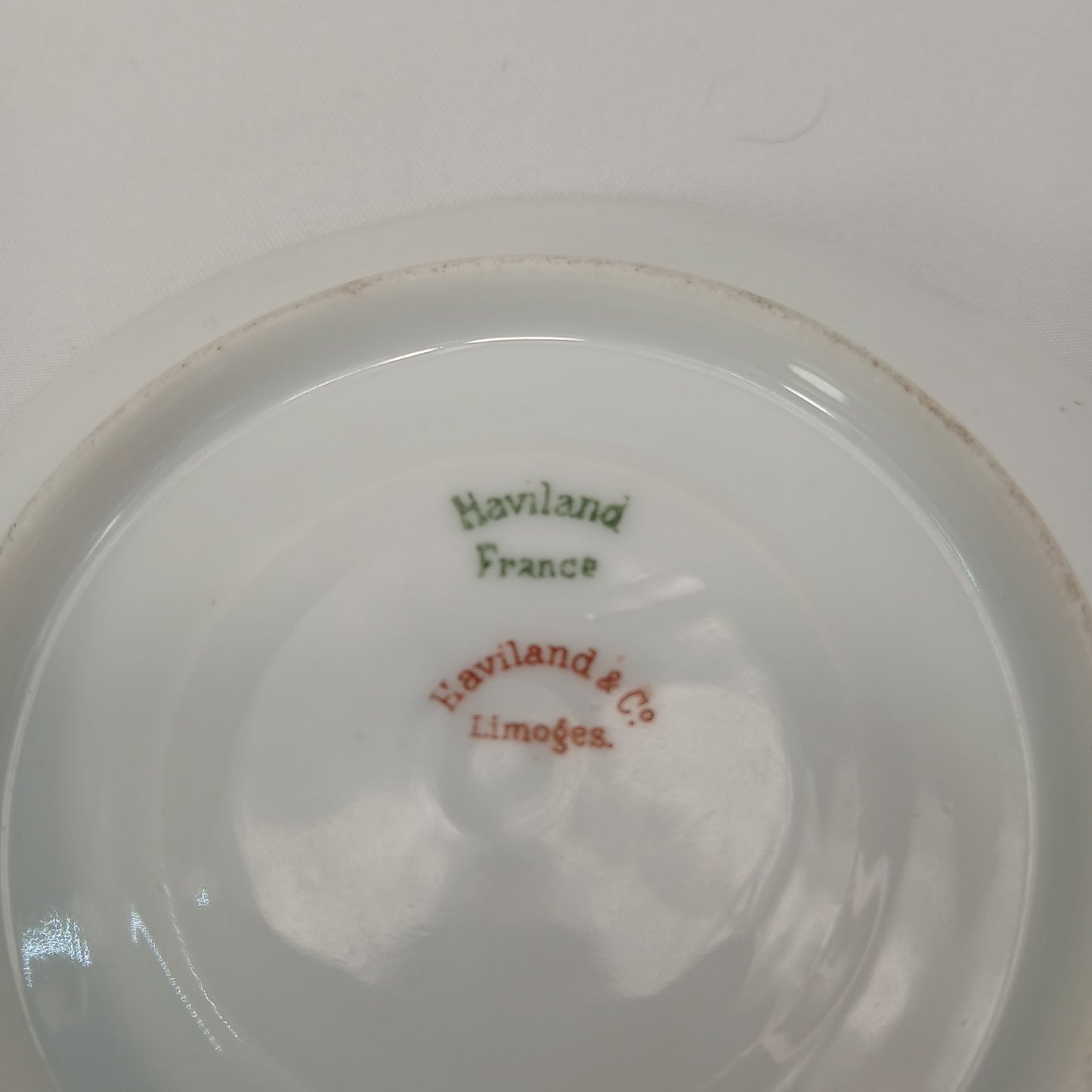 4.25" Haviland & Co. Limoges France Gold Trim Porcelain Saucer Vintage