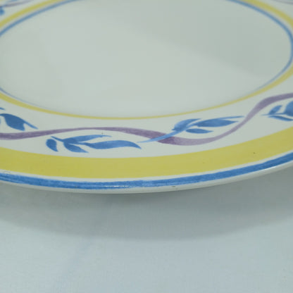 🦃Set of 2 American Atelier Paradise Stoneware Dinner Plates 10.75" Blue Yellow