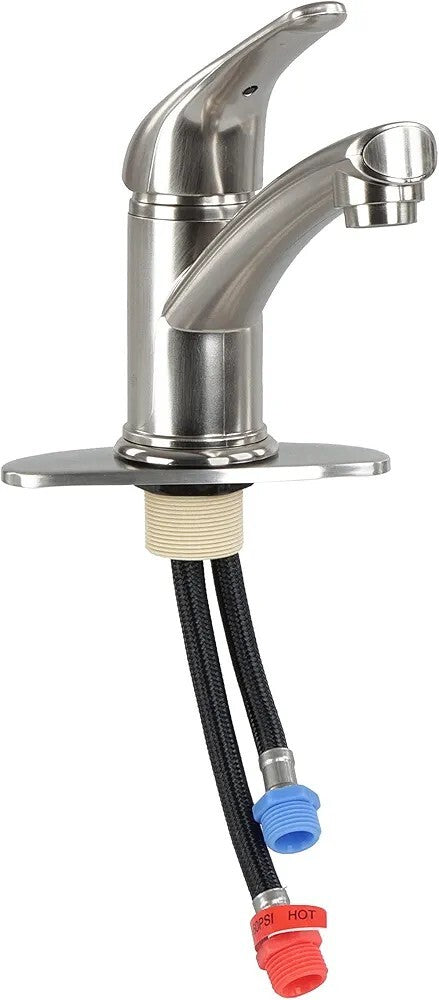 💧Empire Faucets 9in Nickel Single Lever Bathroom Faucet One Hole Installation💧