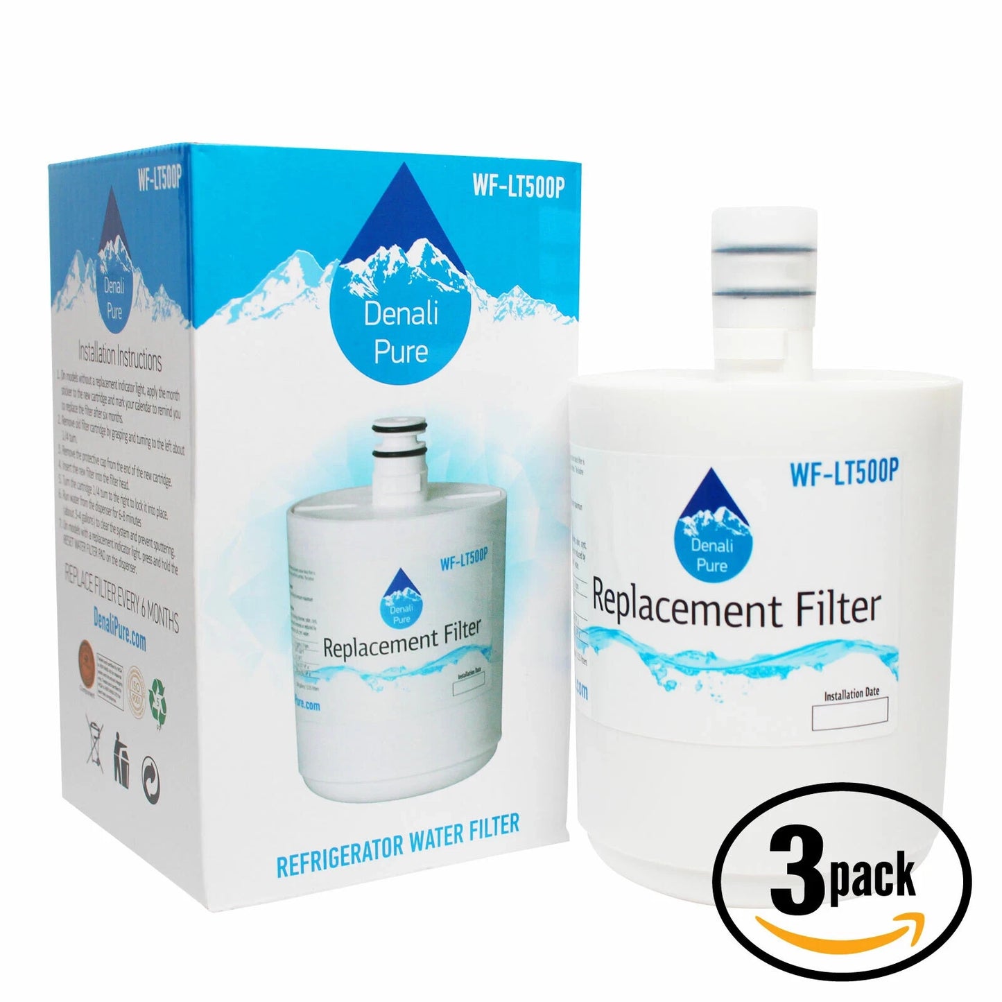 3X Refrigerator Water Filter Fits LG LSC27925ST DENALI PURE 3 PACK