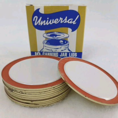 12 Universal Mason Canning Jar Lids With Dome Sealing Action Vtg New 🫙🫙🫙