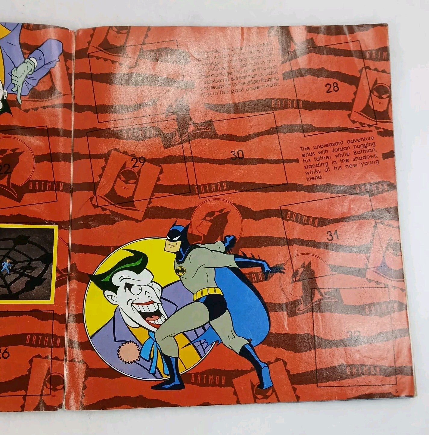 1993 Batman Sticker Album Vintage Incomplete Panini
