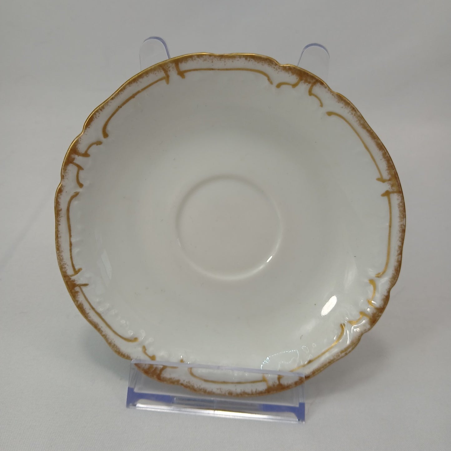 4.25" Haviland & Co. Limoges France Gold Trim Porcelain Saucer Vintage