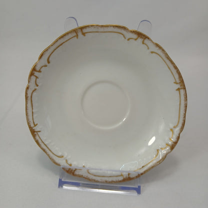 4.25" Haviland & Co. Limoges France Gold Trim Porcelain Saucer Vintage
