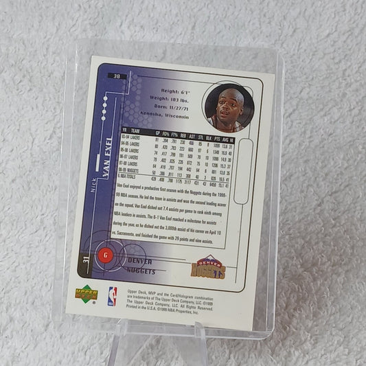 1999-00 Upper Deck MVP #38 Nick Van Exel Silver Script Denver Nuggets Wisconsin