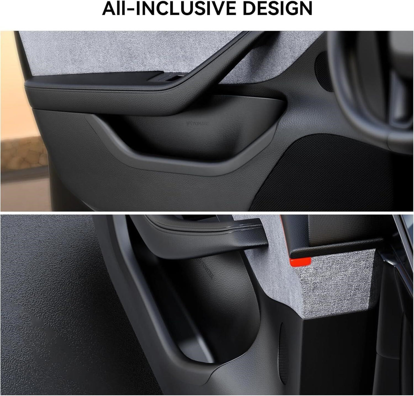 4pcs Door Handle Side Storage Box Organizer Holder For Tesla Model Y 2020-2025